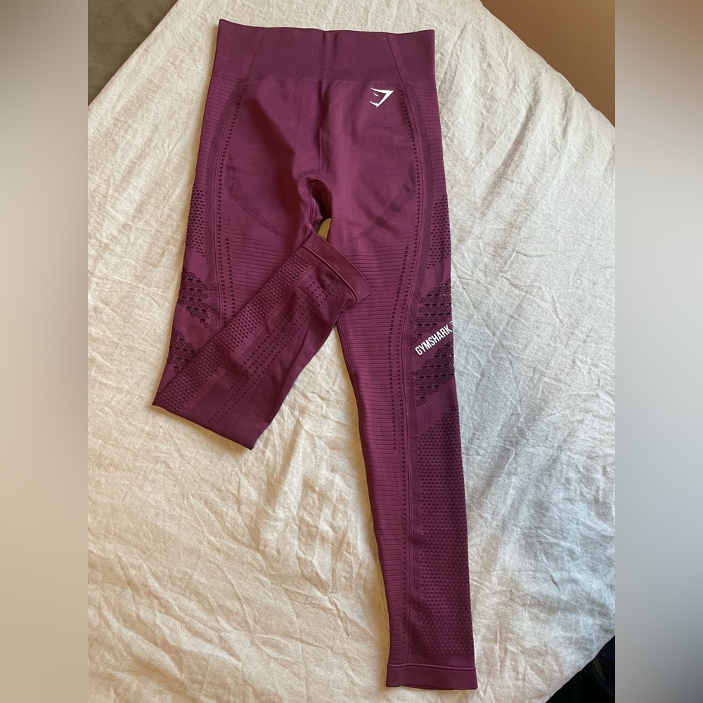 Gymshark leggings with side cut outs. Berry, size medium.